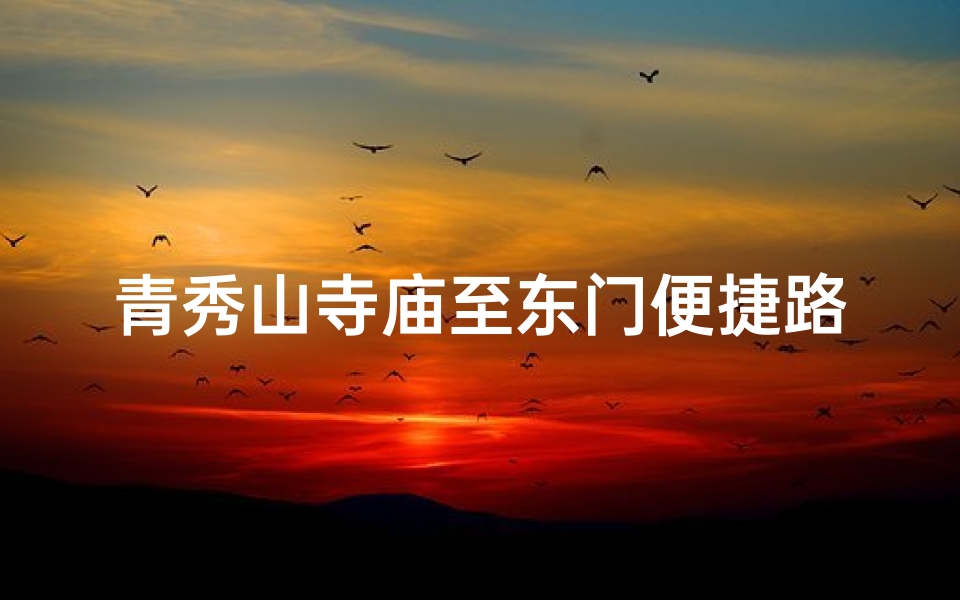 青秀山寺庙至东门便捷路线攻略