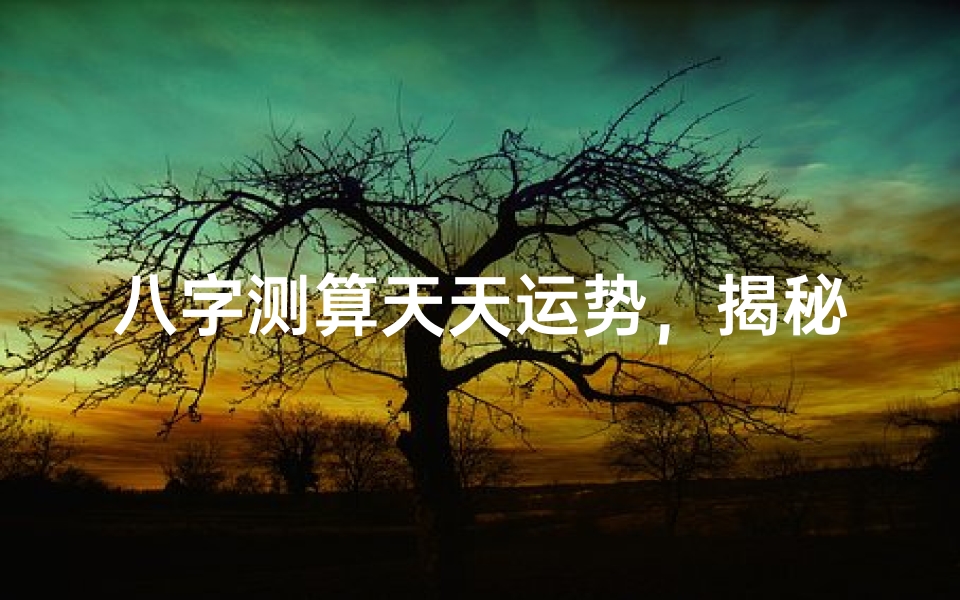 八字测算天天运势,揭秘个人命运走向的奥秘