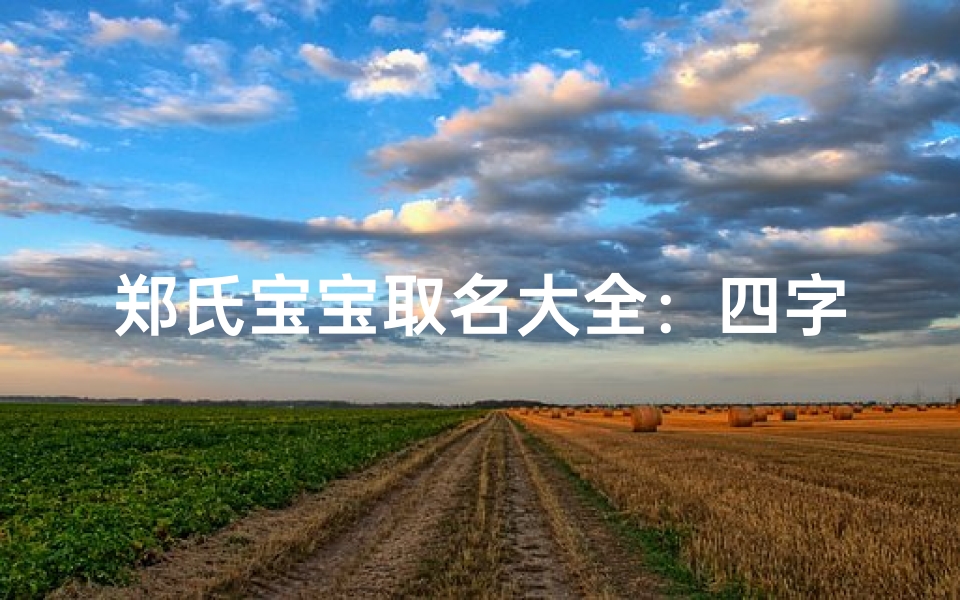 郑氏宝宝取名大全:四字佳名精选指南