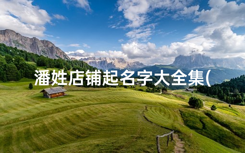 潘姓店铺起名字大全集(姓潘的男孩名字 )