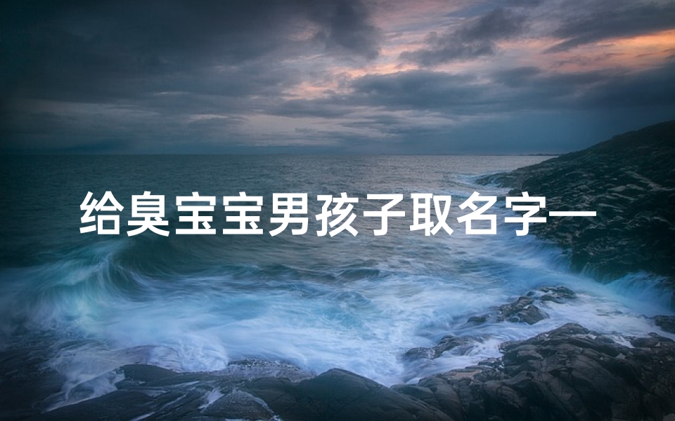 给臭宝宝男孩子取名字—孩子小名叫臭臭的来有文