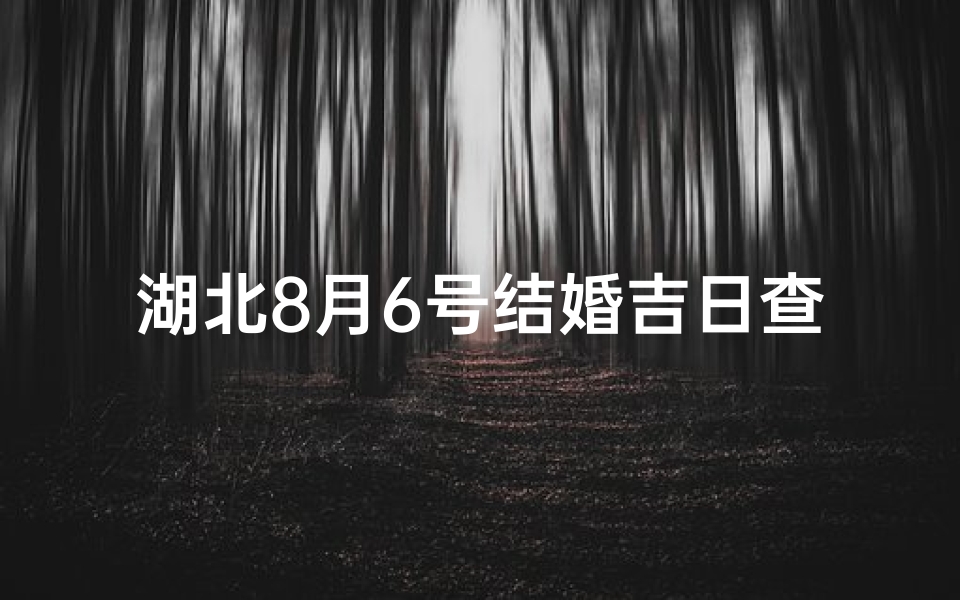 湖北8月6号结婚吉日查询(2025年8月结婚吉日查询,哪几天可以结婚)