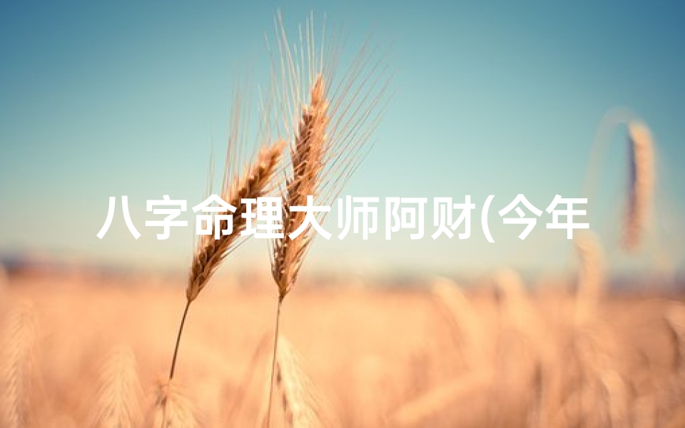 八字命理大师阿财(今年生的男孩起什么名字好)