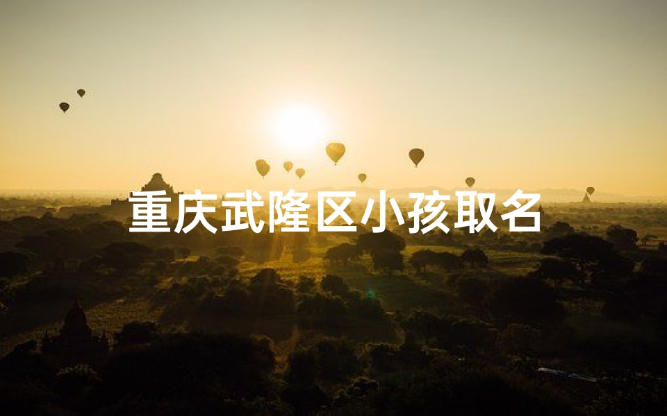 重庆武隆区小孩取名