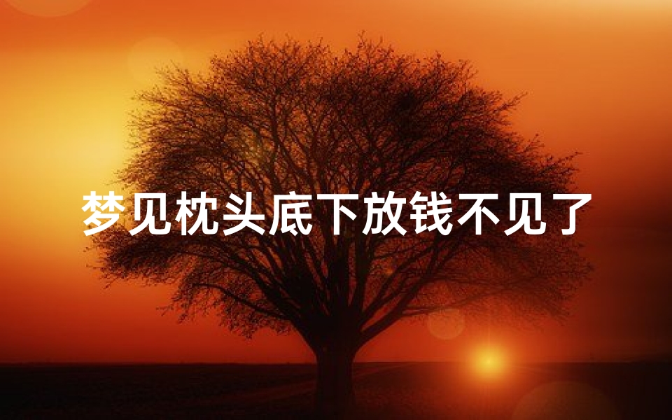 梦见枕头底下放钱不见了、梦到枕头里藏钱