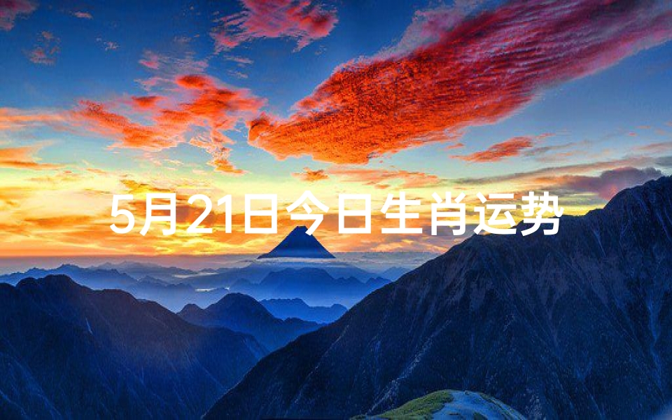 5月21日今日生肖运势