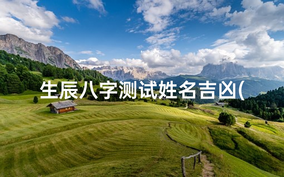 生辰八字测试姓名吉凶(测五格姓名测试,姓名测试打分生辰八字)