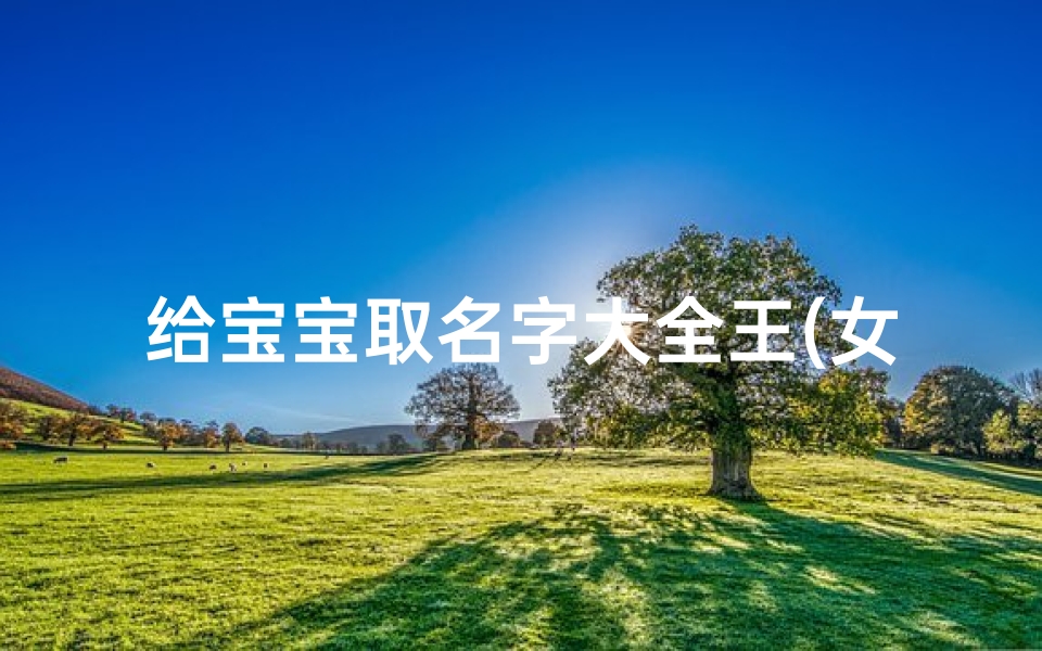 给宝宝取名字大全王(女孩姓名大全20250个 寓意优秀的女宝宝名字 )