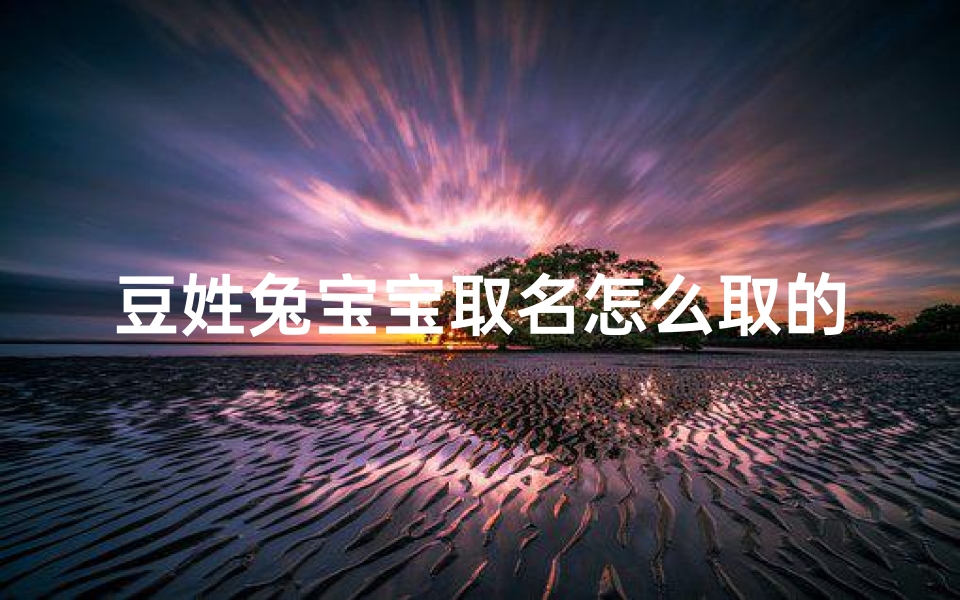 豆姓兔宝宝取名怎么取的、《豆姓兔宝宝取名:巧用寓意与吉祥》