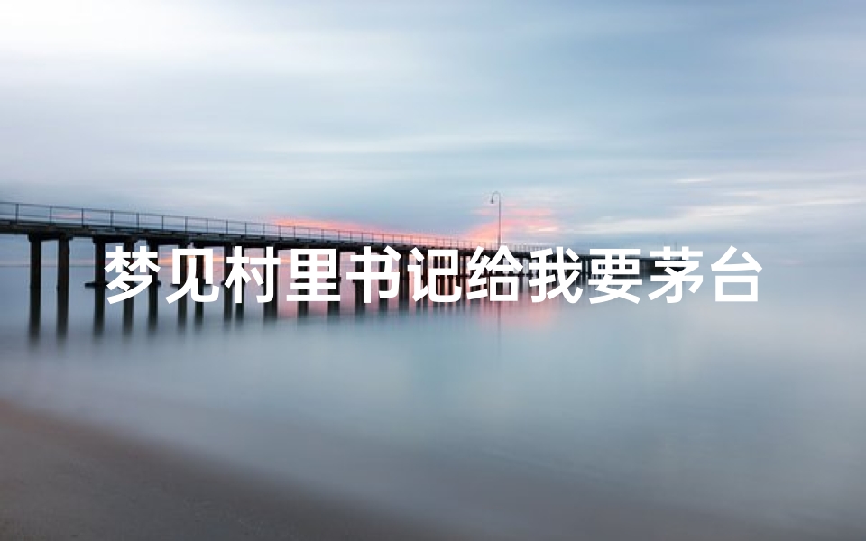 梦见村里书记给我要茅台酒;梦见领导让买酒