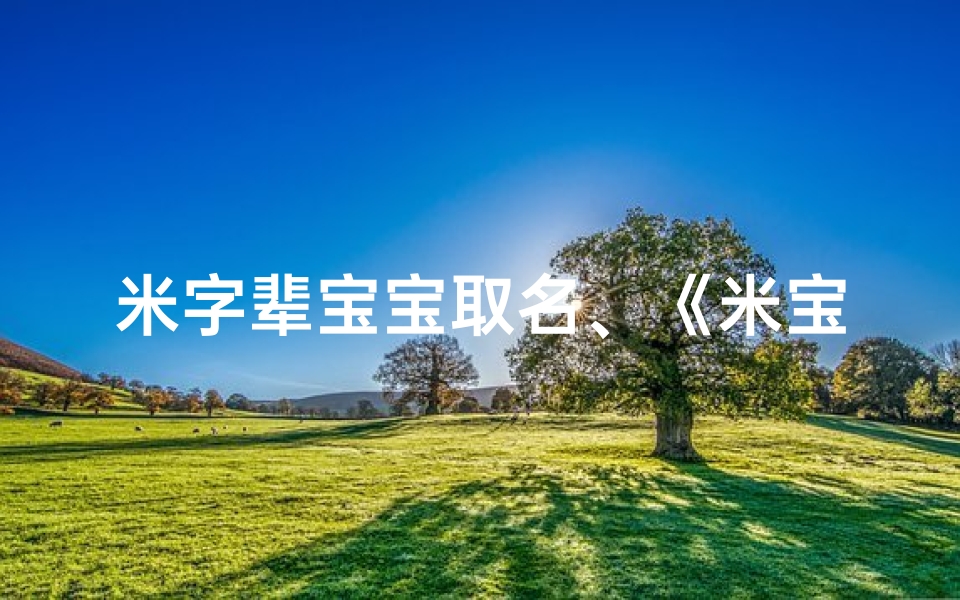 米字辈宝宝取名、《米宝降临，幸福满溢：米字辈宝宝取名大揭秘》