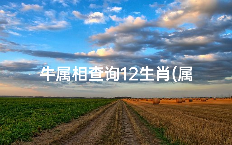 牛属相查询12生肖(属牛的和什么属相最配)
