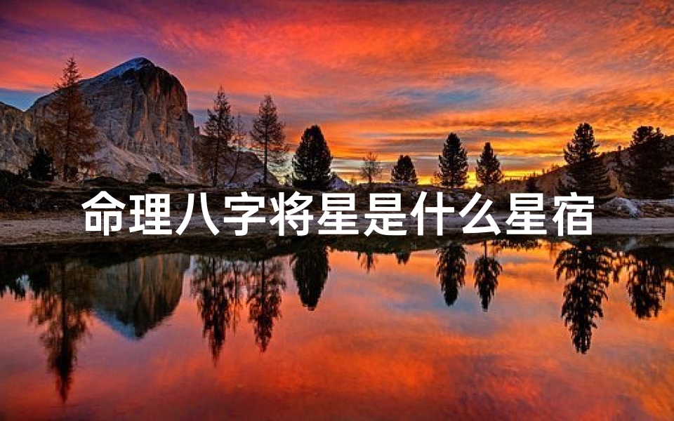 命理八字将星是什么星宿(将星是什么意思 )