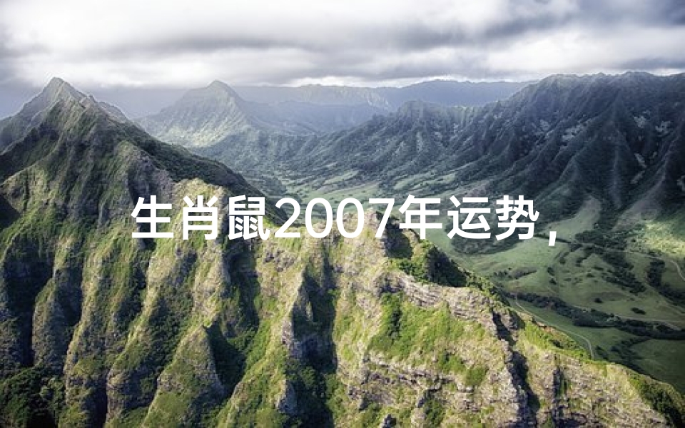 生肖鼠2007年运势,属鼠人丁亥年运程详解