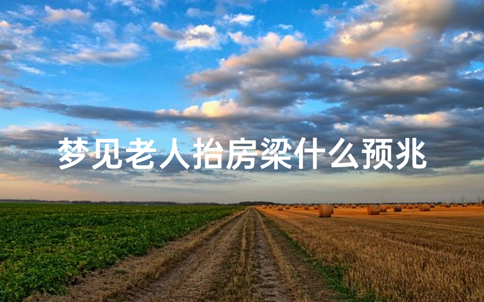 梦见老人抬房梁什么预兆,又梦见家里老人抬出门