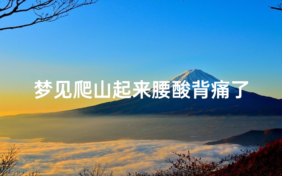梦见爬山起来腰酸背痛了_梦见自己爬到半山腰上不去下不来