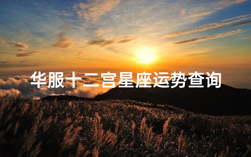 华服十二宫星座运势查询(2025年对水瓶座的人好不好24年不宜过生日的星座)
