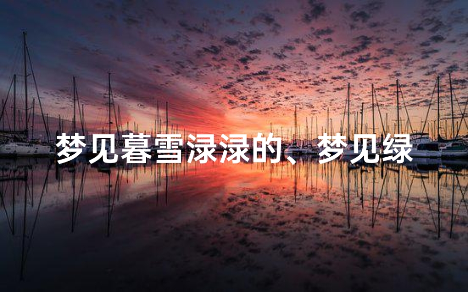 梦见暮雪渌渌的、梦见绿色的雪