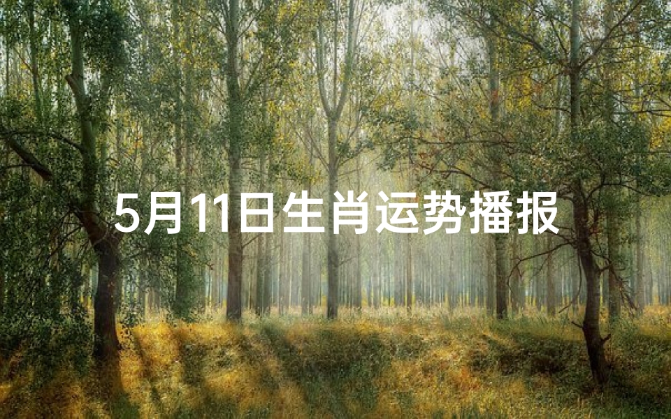 5月11日生肖运势播报,易鑫2021年5月11日生肖运势