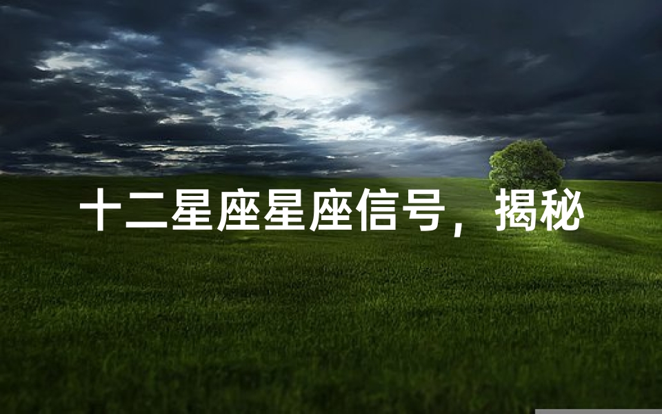 十二星座星座信号，揭秘星座与性格的神秘联系