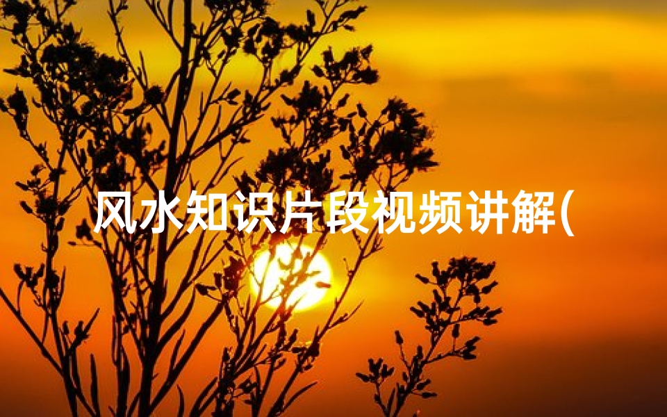 风水知识片段视频讲解(风水知识 教你如何开运旺财)
