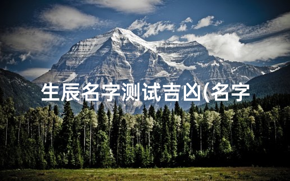 生辰名字测试吉凶(名字生辰八字测试)