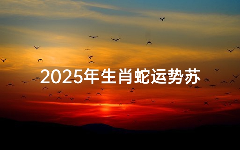 2025年生肖蛇运势苏民峰;2025年生肖蛇运势苏民峰:揭秘蛇年运势大揭秘