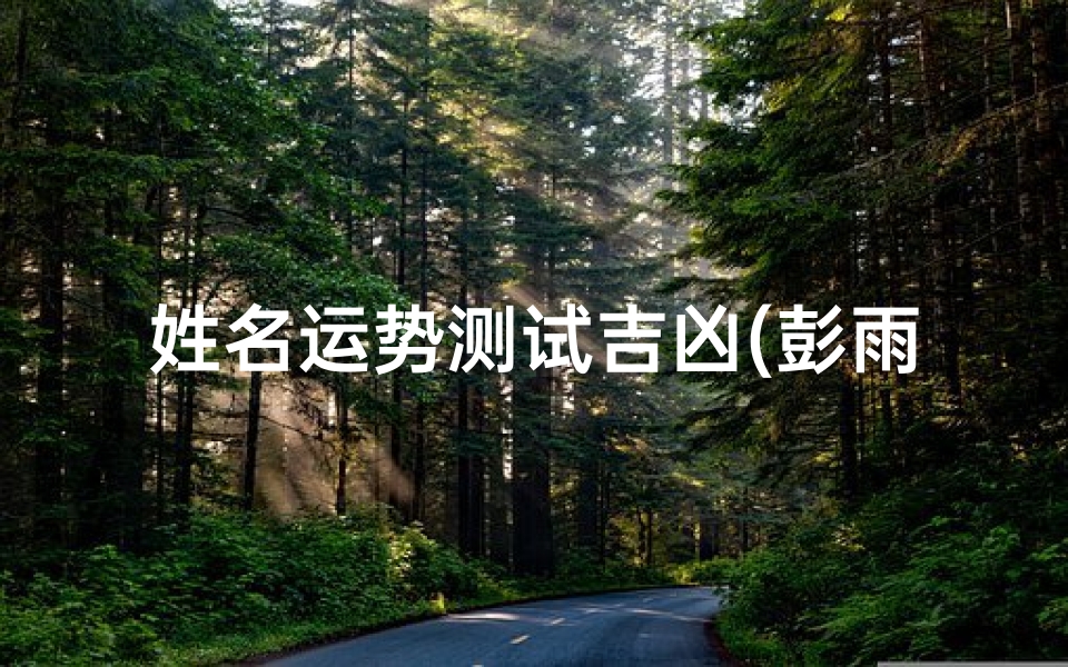 姓名运势测试吉凶(彭雨彬姓名测试打分)