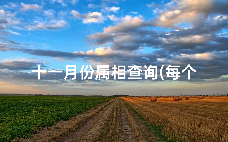 十一月份属相查询(每个月份所代表的生肖)